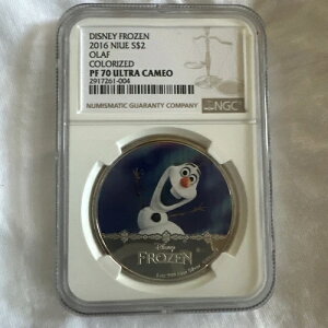 2016N jEG fBYj[ AiƐ̏ J[CYh OLAF .999 Vo[RC PF70 EgJI