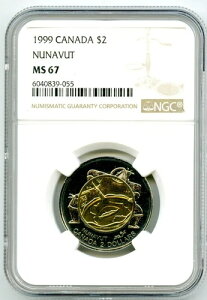 1999�N �J�i�_ $2 �g�D�[�j�[ NGC MS67 �k�i�u�g ��ʐl��=5 �Ȃ� ����ȏ� ��