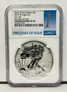 2019 W エンハンスド リバース プルーフ シルバー イーグル FDI NGC PF70 プライド オブ ツーネーションズ セット