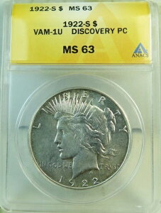 1922N Ss[Xh ANACS MS63 *VAM 1U _Ct@CC \ DISCOVERY s[X* B