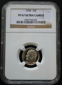 1958N AJ 10Zgd .900 Vo[ - NGC PF 67 EgJI
