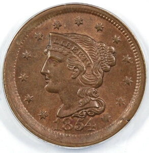 1854N 1Zg N-14 ҂ݍ݃wA [WZg ANACS MS 60 ڍ