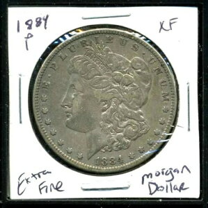 1884�N P XF �����K�� �_���[ 100�Z���g �G�N�X�g���t�@�C�� 90% �ǎ� �č��� �V���o�[ US$1 �R�C�� #3318