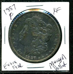 1887�N P XF �����K�� �_���[ 100�Z���g �G�N�X�g���t�@�C�� 90% �ǎ� �č��� �V���o�[ US$1 �R�C�� #3473