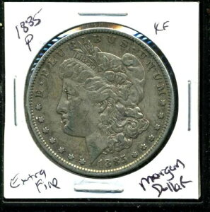 1885�N P XF �����K�� �_���[ 100�Z���g �G�N�X�g���t�@�C�� 90% �ǎ� �č��� �V���o�[ US$1 �R�C�� #4560