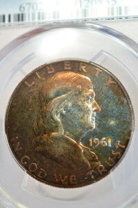 PR65 1961 PCGS�O���[�h �t�����N���� �V���o�[ �n�[�t�_���[ �v���[�t �����X�^�[�g�[�� ���A�R�C��