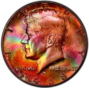 1968-D �P�l�f�B �n�[�t�_���[ PCGS MS65 QA�F��u�����X�^�[�v�J���[ ���C���{�[�g�[��