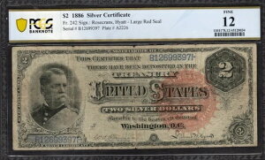 1886�N 2�h���⌔ �n���R�b�N�m�[�g PCGS 12 Fr.242 ���i�ԍ� 45120034