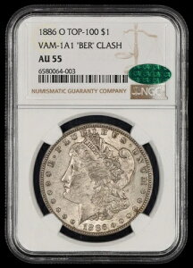 1886 O $1 NGC AU55 CAC VAM 1A1 BER �N���b�V�� �g�b�v 100