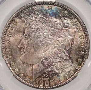 1902-O 1�h�������K���E�_���[ CACG MS65 - �f���炵���Ԋ��F�A�I�����W�A�u���[�̐F�����̕��