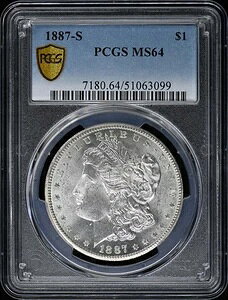 1887-S 1h KE_[ PCGS MS64