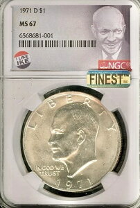 1971�N D �A�C�[���n���[ $1 NGC MS67 PQ+ MAC FINEST RARE REGISTRY ULTRA CLAD GEM $2,350
