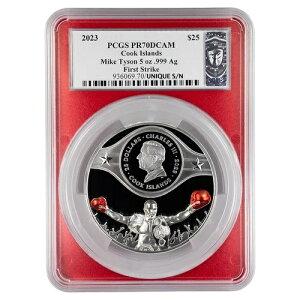 2023年 マイク・タイソン シグネチャーシリーズ 5オンスコイン PCGS PR 70 ? 限定491枚
