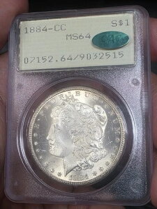 1884-CC �����K����� PCGS MS64 ���g���[�z���_�[ ~ 1�h�� US �J�[�\���V�e�B CAC�t��