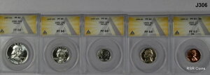1950�N�I���W�i���v���[�t�Z�b�g ANACS�F�� PF63 RB����PF66 5���Z�b�g �h��I#J306