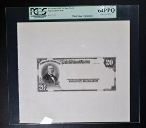 ユニーク:$20 1902年 ナショナルフェイス プログレッシブ エッセイ プルーフ ヒュー・マカロック PCGS 64PQ