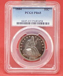 GEM 1884 Steaed Liberty Half PROOF PR65APCGS - f炵RCB