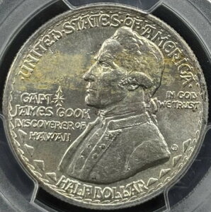 1928 年 50 セント ハワイ記念コイン PCGS MS63 - 光沢のある白 - 丈夫なコイン!
