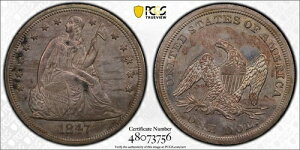 1847�N ���ȕt�����o�e�B�h�� PCGS MS 61 �ō���ԗǍD�A���򂠂�A�L�Y��