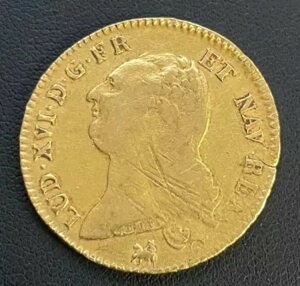 1787N (B) tX 2L'OR (2 LOUIS D'OR) C15݁AKM# 592.3A[A