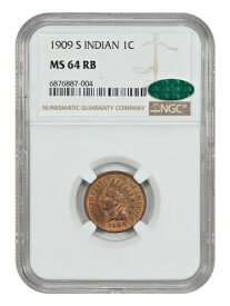 1909-S 1C インド NGC/CAC MS64RB - インドセント - ポピュラーキーS-ミント