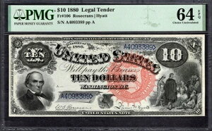 1880�N 10�h���@��ʉ� PMG 64 EPQ Fr.106 ���i�ԍ� 1996356-012