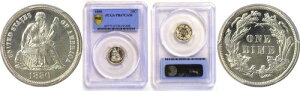 1880�N 10�Z���g ���Ȍ^���o�e�B�_�C�� PCGS PR-67 CAM