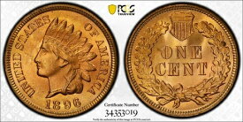 1896年インドセント PCGS MS66RD