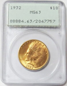 1932N S[h USA 10h CfBAC[O OGH GEN1 PCGS MS 63 O[x PQ