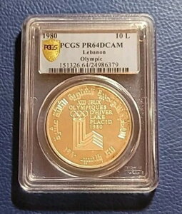 ���o�m��: 1980 �N ��� 10 ���[�u�� �I�����s�b�N ���C�N�v���V�b�h KM-33 PCGS PR 64 DCAM�B
