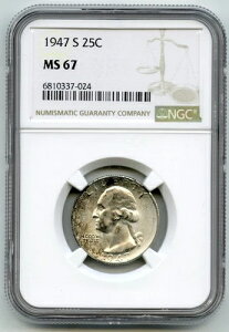 1947-S ���V���g����� 25�Z���g NGC MS 67 �F�� - �T���t�����V�X�R������ - G70