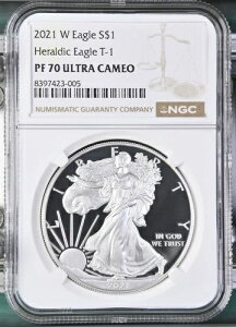 2021 W �n�� �V���o�[ �C�[�O�� NGC PF-70 �E���g���J���I ��͕t���C�[�O�� T-1