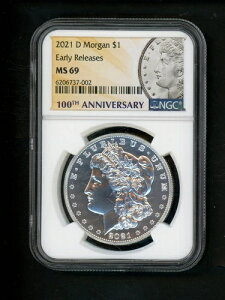 2021�N D �č������K����� $1.00 $1 NGC MS 69 GEM UNC �u���C�g�A�[���[�����[�X
