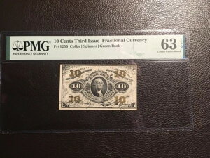 10Zg tNViʉ 3񔭍s Fr1255 PMG 63 `CX  EPQ