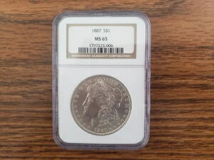 1887�N�� �����K���E�_���[��� MS65 NGC�F��B��ϊ󏭂�1�h���d�݂ł��I