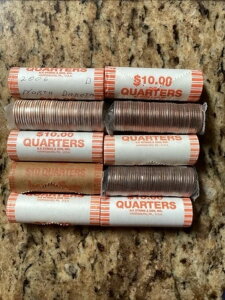 ノースダコタ州クォーター硬貨 10ロール デンバーミント 未流通 銀行ラップ