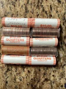ネブラスカ州クォーター硬貨 10ロール デンバーミント 未流通 銀行ラップ
