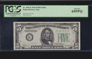 US 1934 $5 FRN ���b�`�����h DGS �~���[�� FR 1956-E PCGS 65 PPQ GEM CU (114)