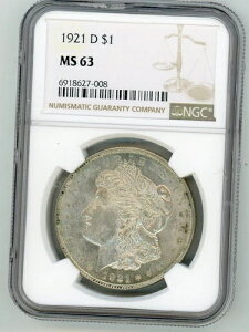 1921-D 1h K NGC MS 63- 85% zCg