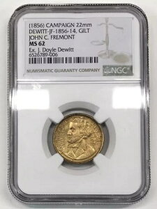 1856N WECEtg Ly[_/g[N NGC MS62 -DEWITT-JF-1856-14A 22mm