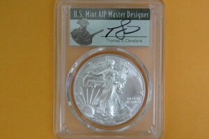 2020年 (S) シルバーイーグル PCGS MS70 緊急発行 トーマス・クリーブランド 初日発行