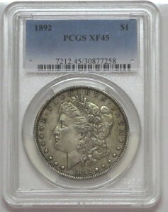 1892N AJ K Vo[h 1h RC PCGS XF 45 GNXgt@C 45