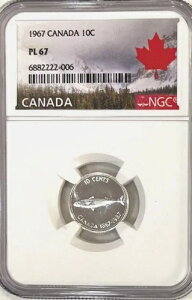 1967�N �V���o�[�_�C�� 10�Z���g �J�i�_ �T�o 100���N�L�O�v���[�t NGC PL67 �g�b�v�|�b�v 14/0