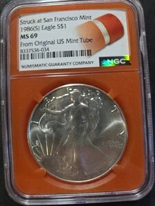 1986N (S) C[OXgbN SF~g NGC MS69 IWRA