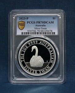 2023年 1ドル オーストラリア スワン プルーフ PCGS PR70DCAM ゴールドシールド *最後の1枚*