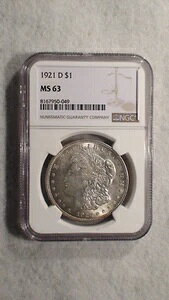 1921 D NGC MS63 ʃ[K Vo[ _[ 1 h RC w!