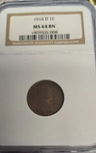 1916�N D NGC MS64BN �����J�[���E�E�B�[�g�E�Z���g CS-184