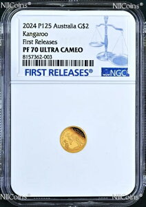 2024�N �I�[�X�g�����A �~�j���[ �J���K���[ �v���[�t 9999 �S�[���h 0.5g $2 NGC PF70 �R�C�� FR �u���[Lb