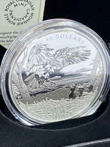 2022年カナダ 30ドル 50mm 9999 多面的な動物ファミリー - ハクトウワシ プルーフコイン