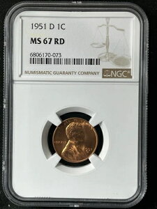 1951-D 1C RD J[EEB[g 1Zg NGC MS67RD 6806170-073